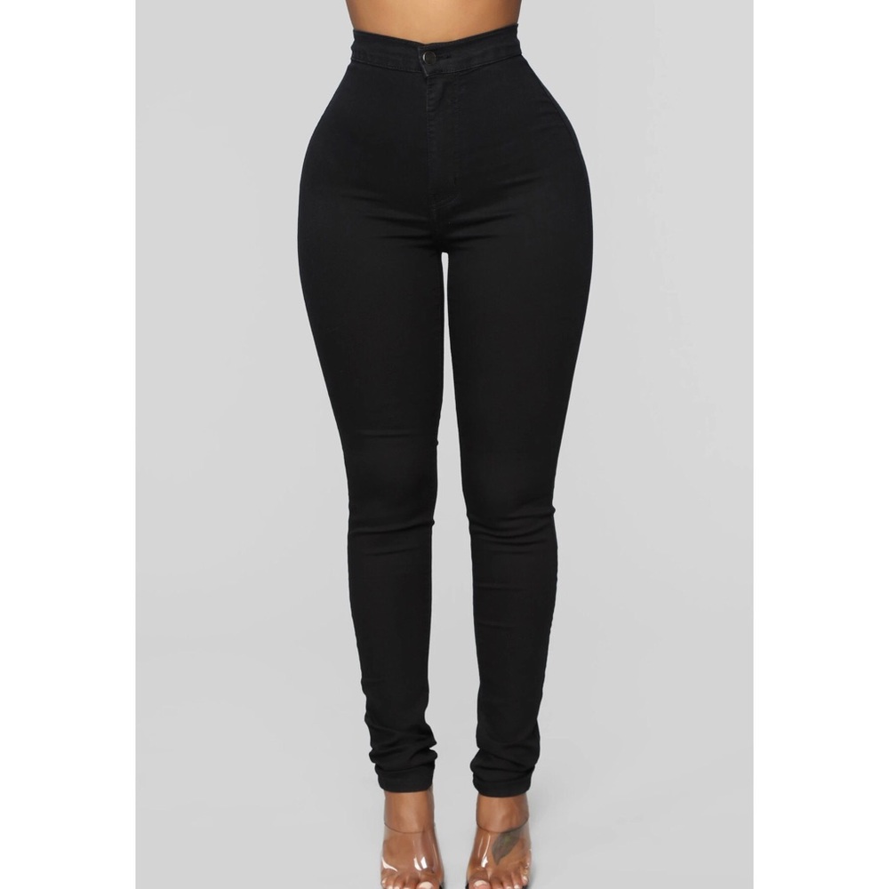 Fashion Nova Super High Waist Denim Skinnies